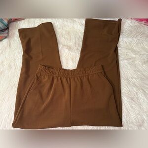 Brown Wide-Leg Pants